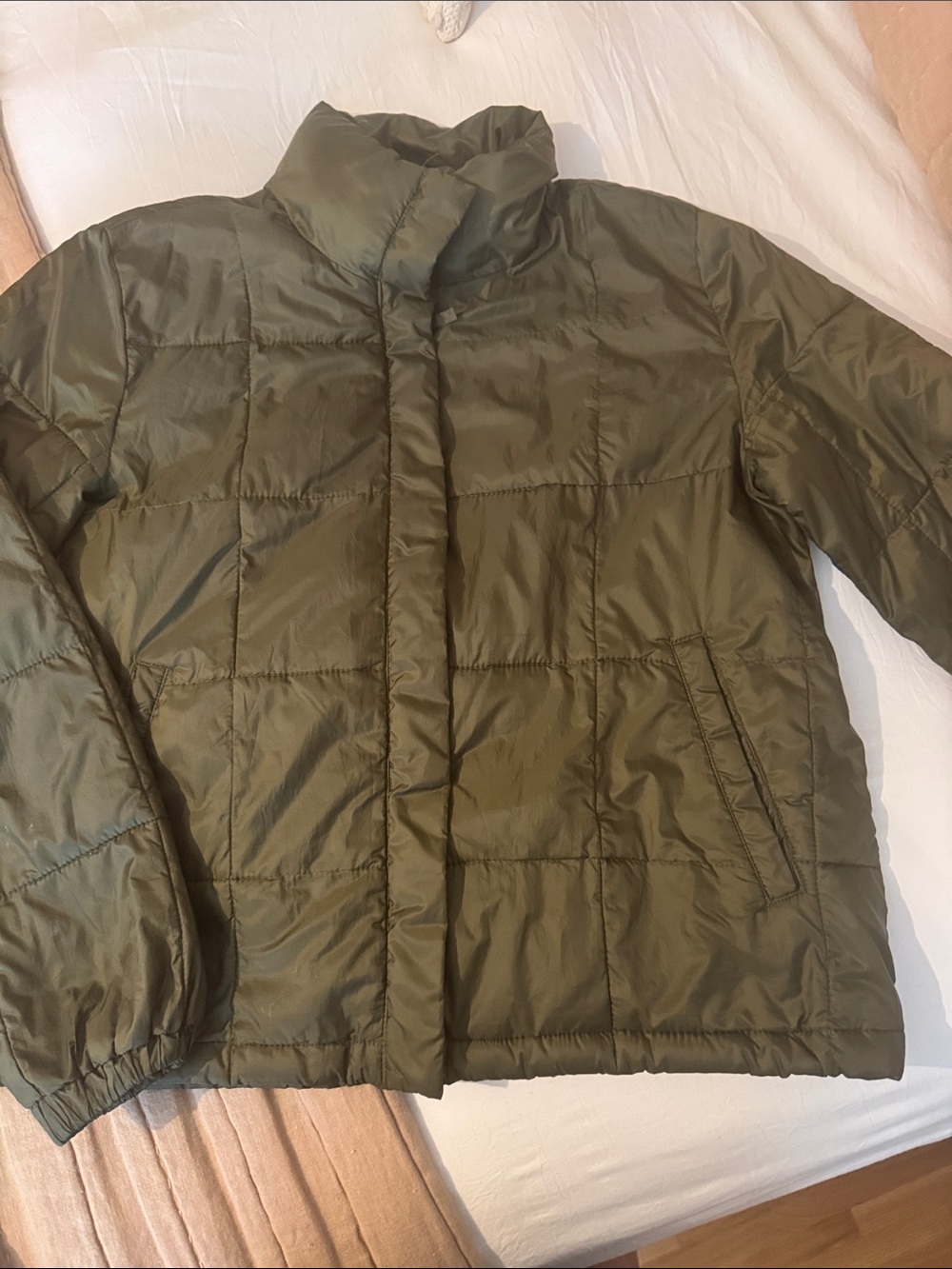 Madewell Olive Green Puffer Jacket